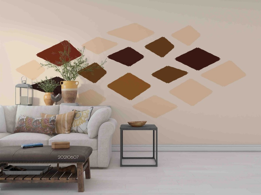 3D Geometric Graphic Watercolor Wall Murals Wallpaper Murals Wall Sticker 2