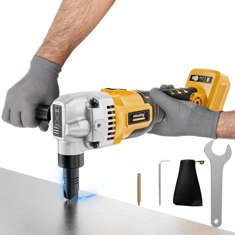 Cordless Metal Nibbler Compatible with DeWalt 20V Battery (No Battery), 18-Ga...