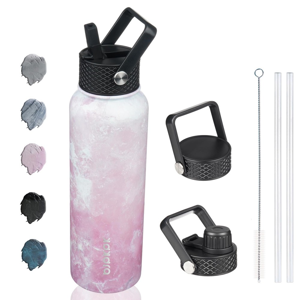 40oz Insulated Stainless Steel Water Bottle with Straw Lid Leakproof & Sweatproof
