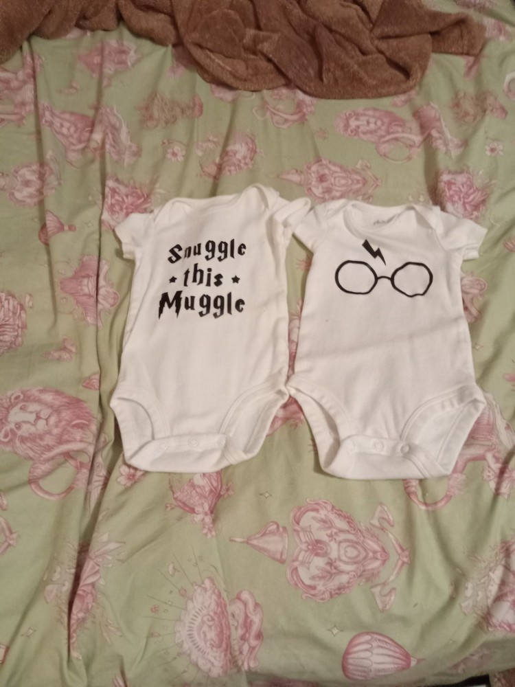 Baby Boy Carter's Size 0-3 Months Harry Potter One Piece Outfits (Lot Of 2)