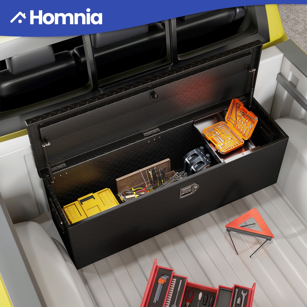 Heavy-Duty 49x15 Sliding Shelf Tool Chest Lockable Truck Storage