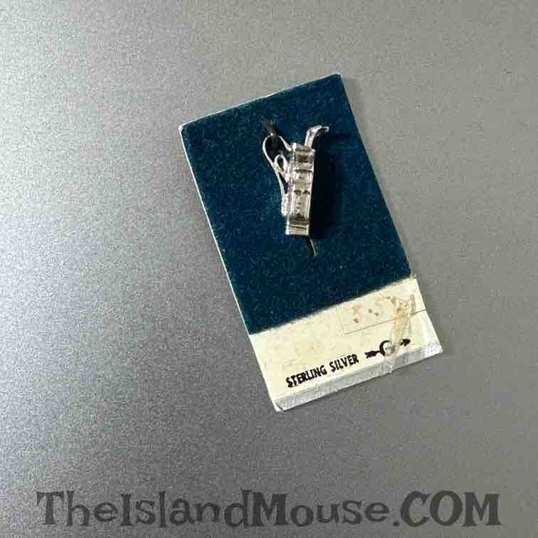Vintage 1960's Sterling Silver 925 Golf Clubs Pendant Bracelet Charm (N7:1117)