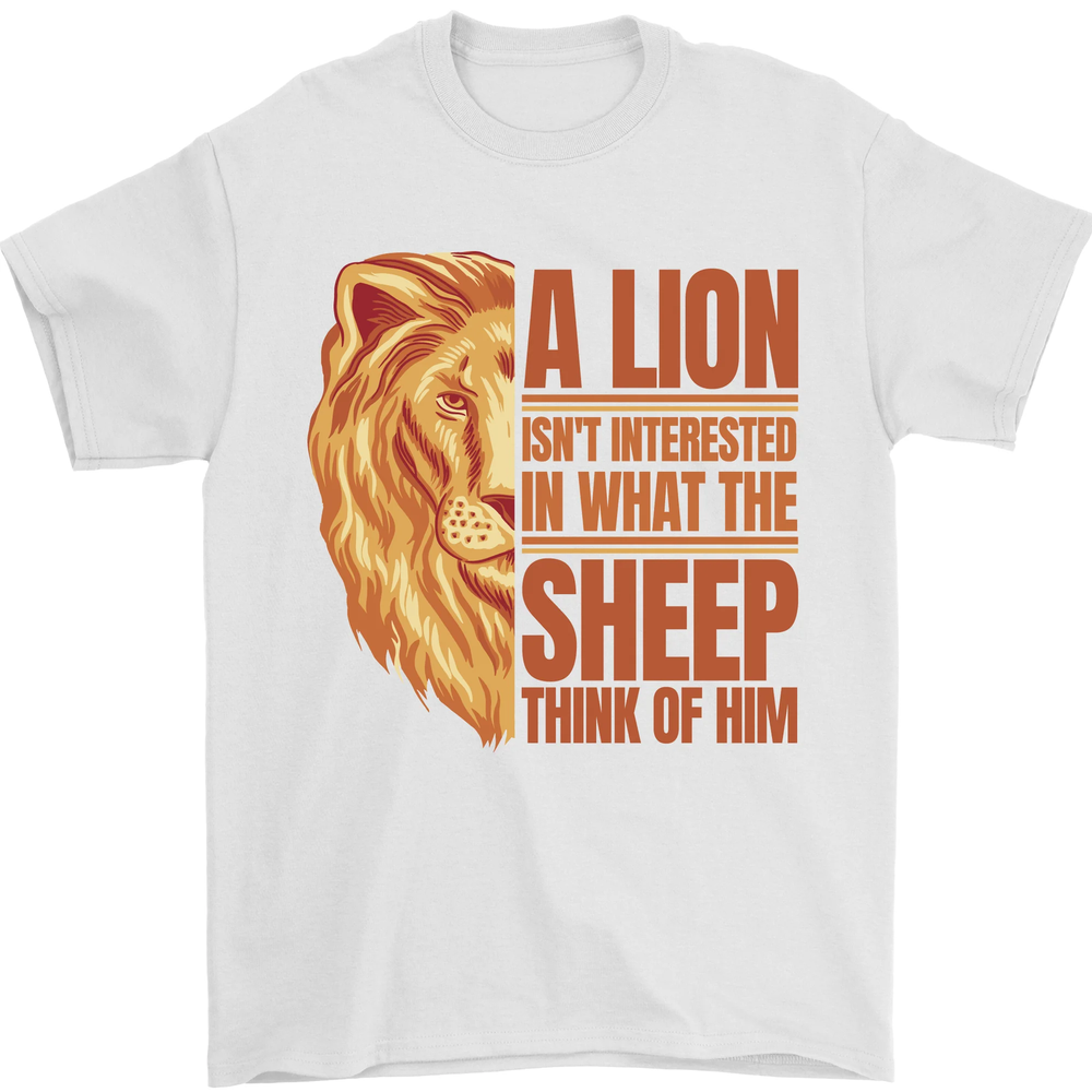 Christianity Lion Quote Religion Christian Mens T-Shirt 100% Cotton