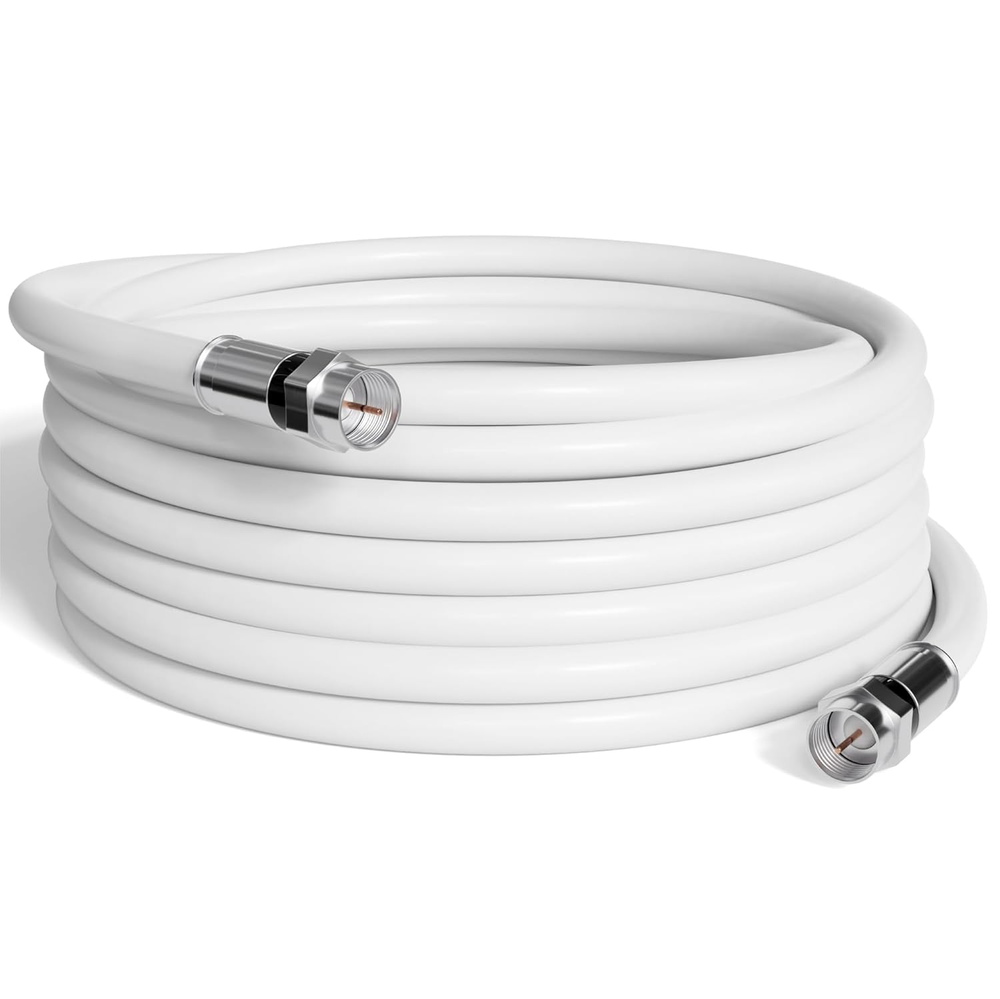 100ft RG6 Coaxial Cable Flexible Indoor Outdoor TV Wire