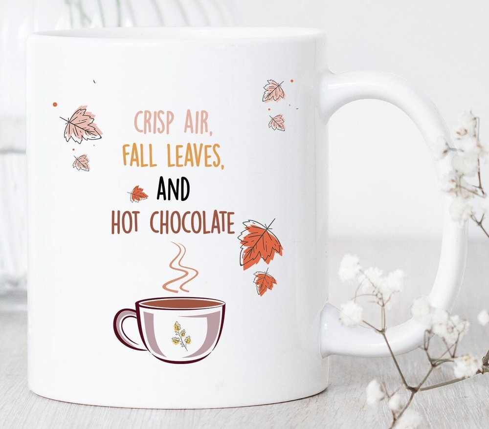 Crisp Air Autumn Mug Fall Coffee Cup Hot Chocolate Gift