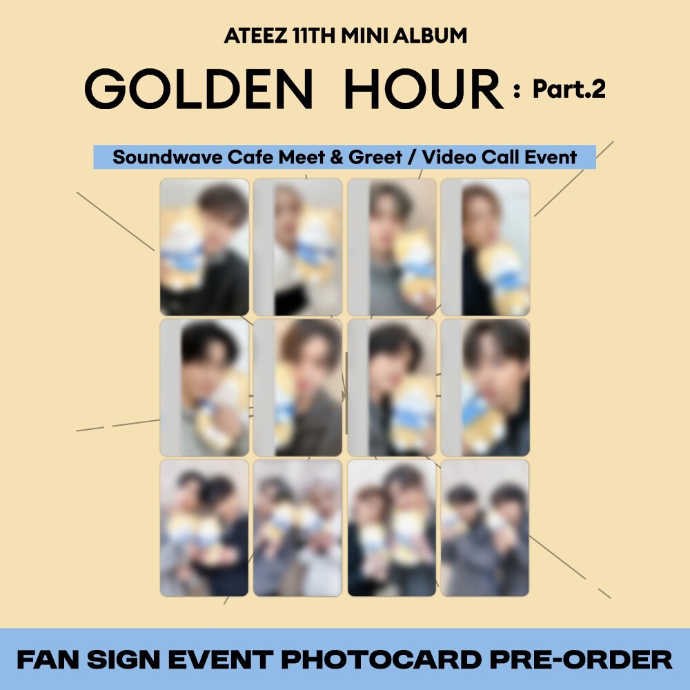 [PreSale] ATEEZ Golden Hour Part.2 Soundwave Cafe Meet & Greet Benefit Photocard-image