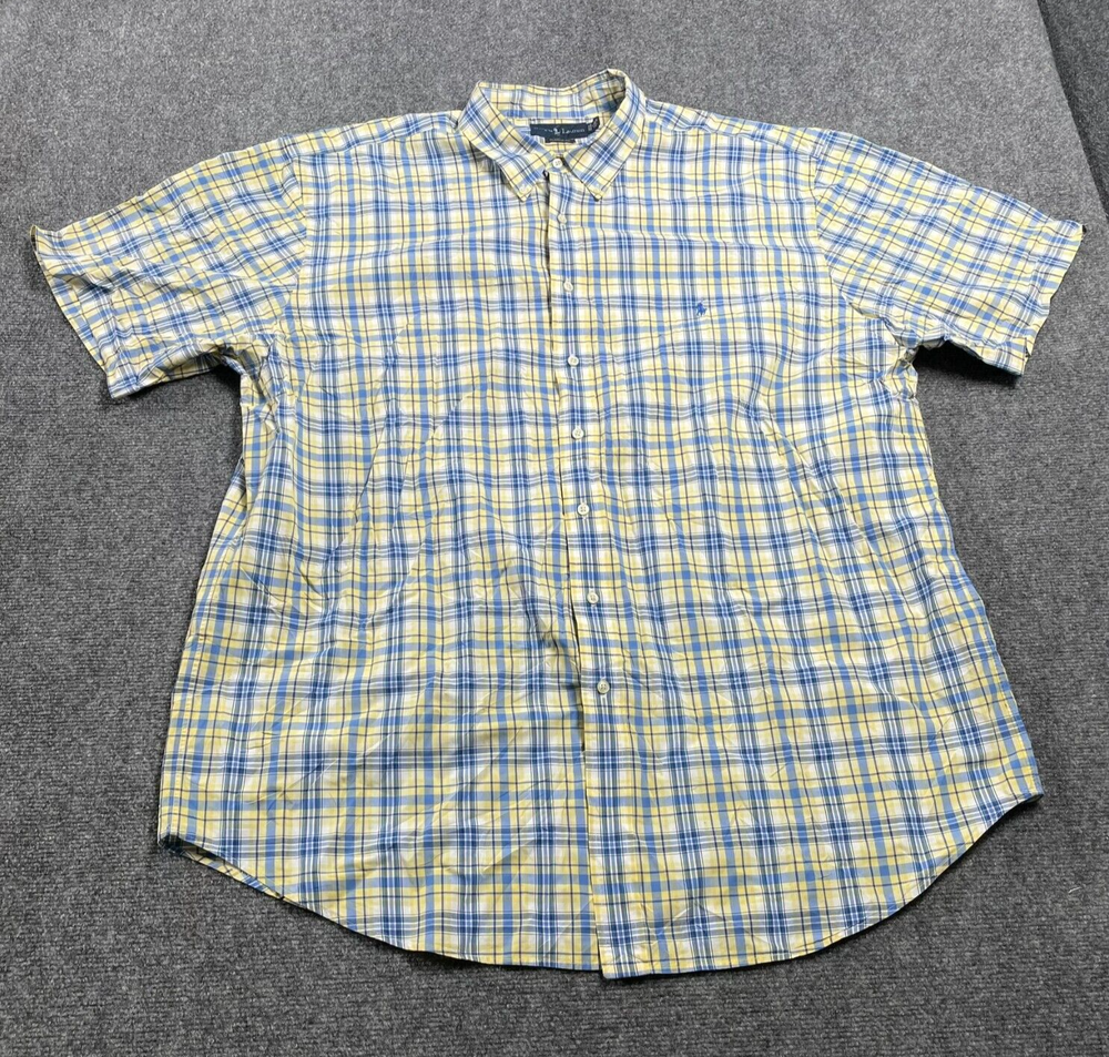 Polo Ralph Lauren Classic Fit Men's Plaid Shirt Short Sleeve Button Down 2XLT