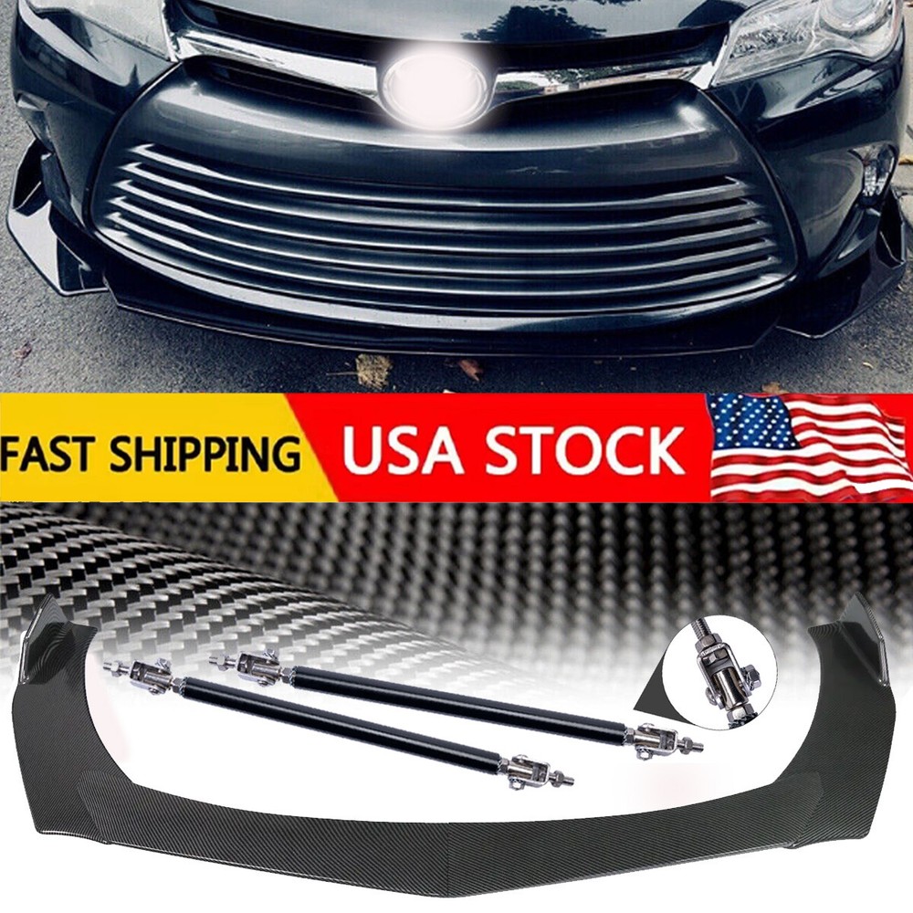 Front Lip Bumper Body Kits Splitter Spoiler Carbon Fiber For Toyota Camry