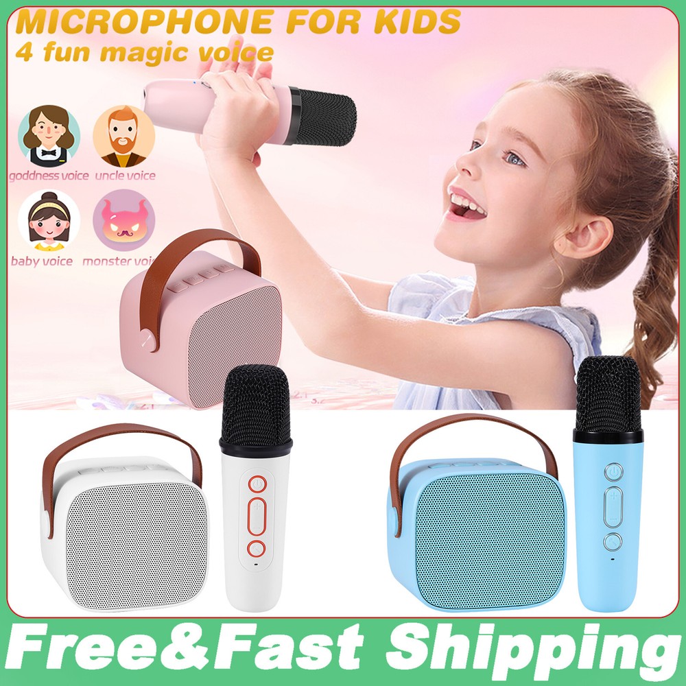 Compact Kids Karaoke Machine with Bluetooth Speaker and Microphone for Portable Singing Fun