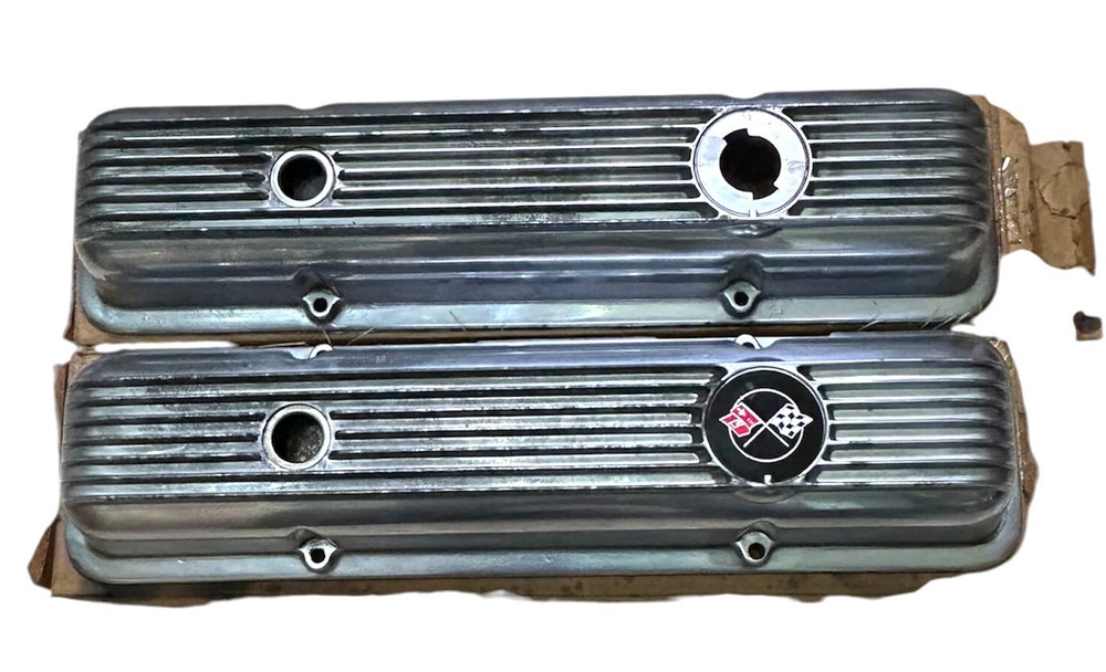 ORIGINAL GM NOS CAMARO Z28 CORVETTE SM BLOCK ALUMINUM VALVE COVERS # 474207 208
