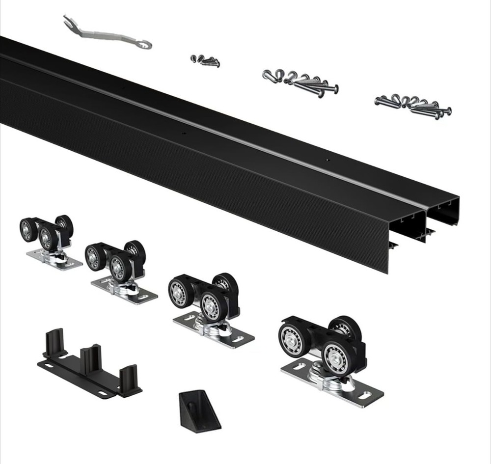 Heavy Duty Bypass Sliding Closet Door Track Hardware 60