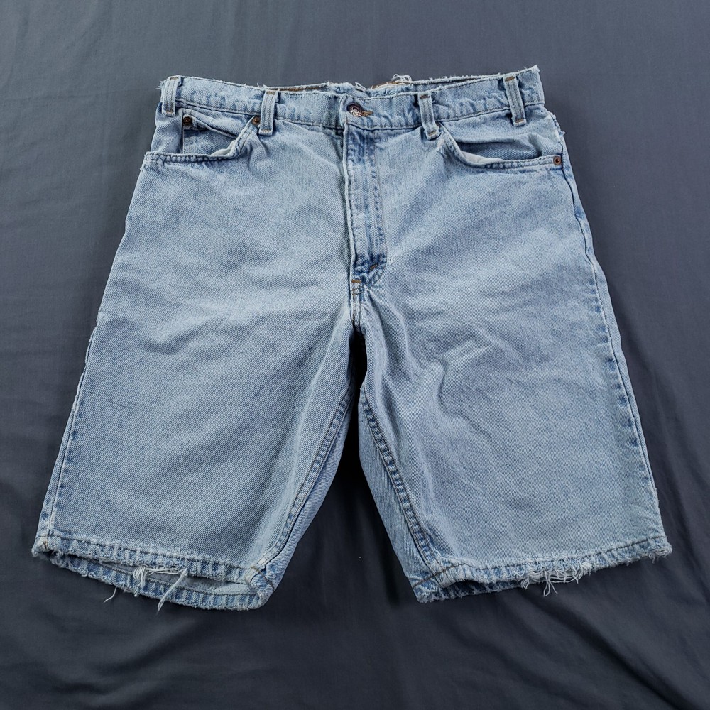 Levis 550 Shorts Mens 34 Blue Orange Tab Light Was Grunge 90s 1992 Denim