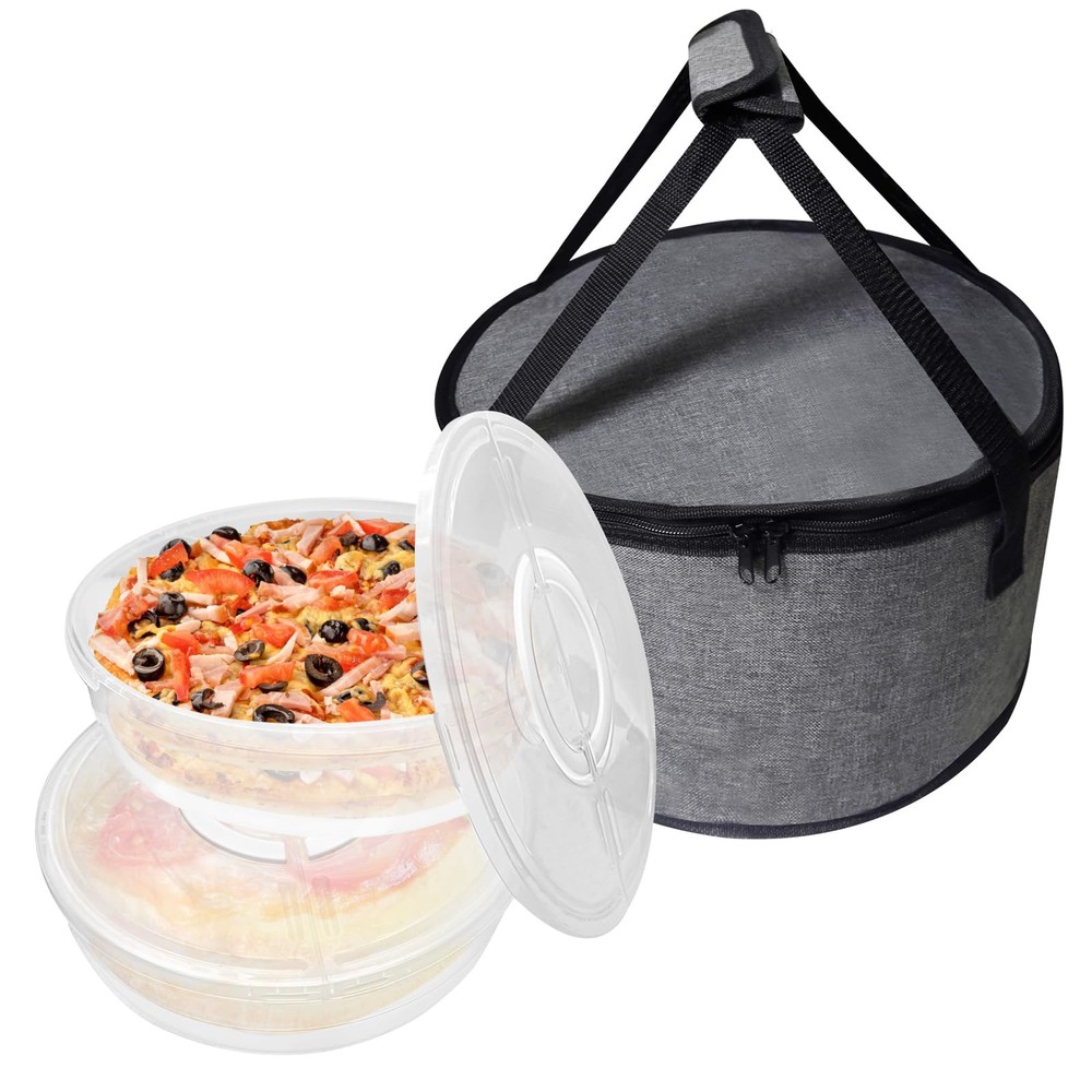 12-Inch Insulated Pie Carrier with Lid – 2-Pack Reusable Food Bag