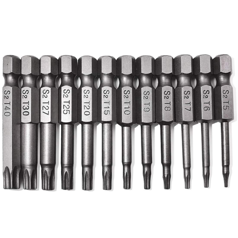 S2 Steel Magnetic Torx Screwdriver Bit Set Tamper Proof Star 6