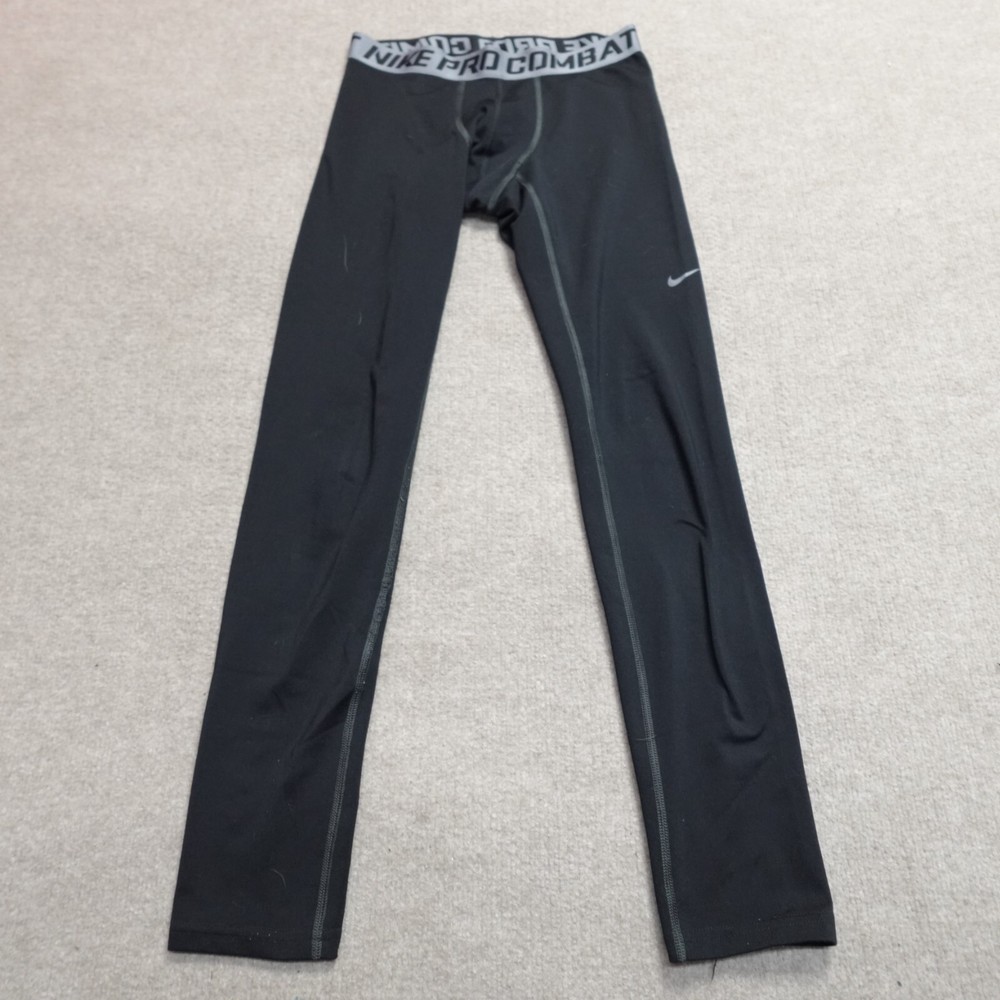 Nike Pro Combat Pants XL Black Hyperwarm Compression Tights 547710 Juniors