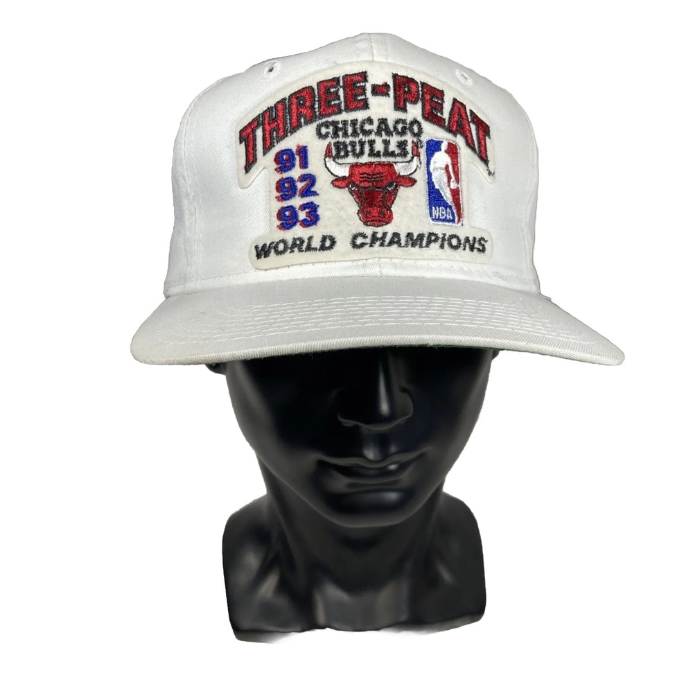 Vintage Chicago Bulls Sports Specialties 3 Peat World Champions Hat The Twill
