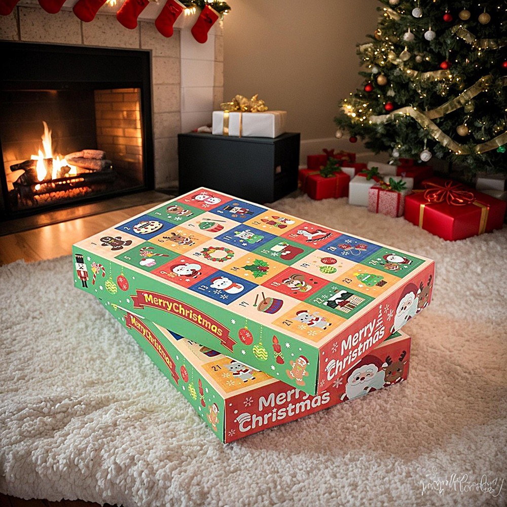 5X Empty Christmas Advent Countdown Calendar Empty Advent Countdown Fillable