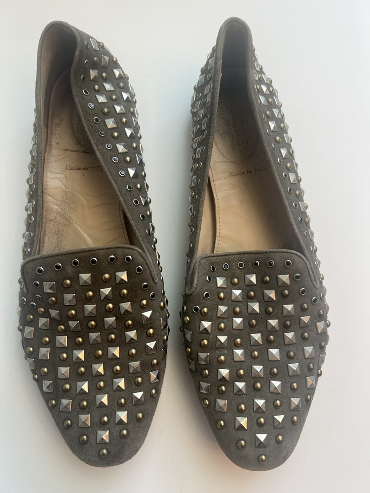 J Crew Studded Suede Loafers in Size 10 for Men