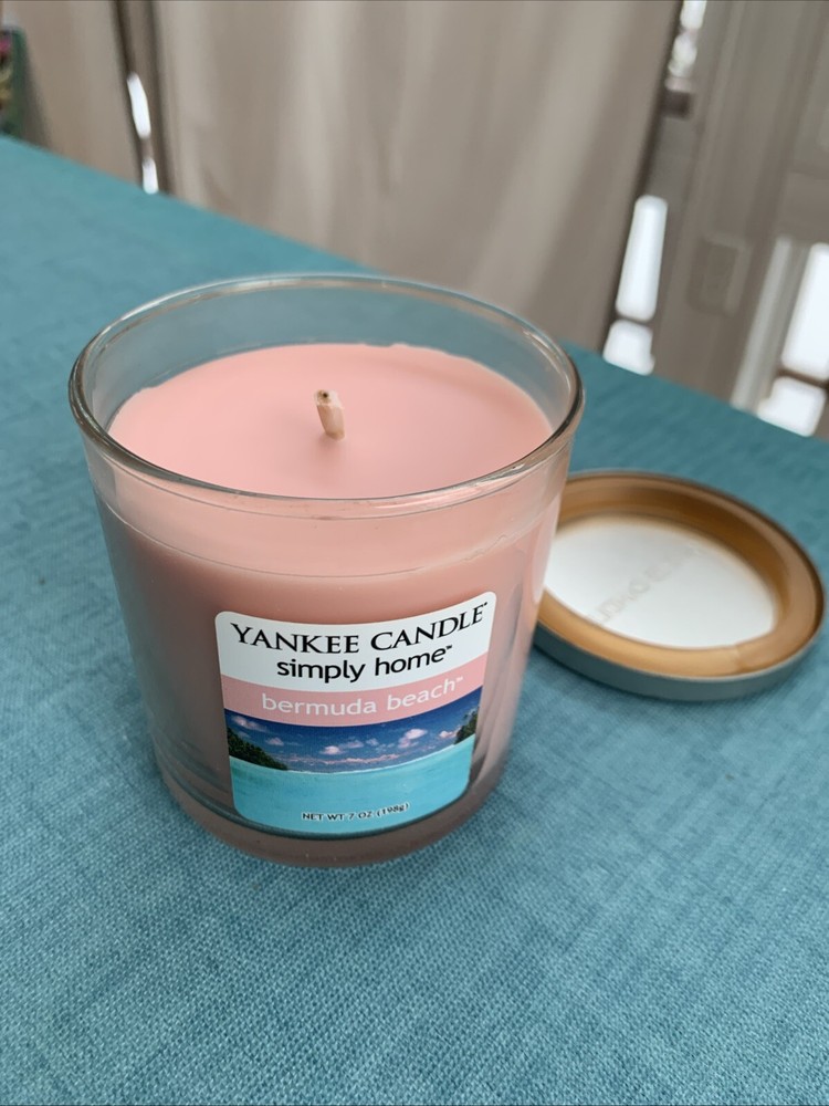 Yankee Candle Bermuda Beach 7oz Rare Retired Simply Home Glass Jar
