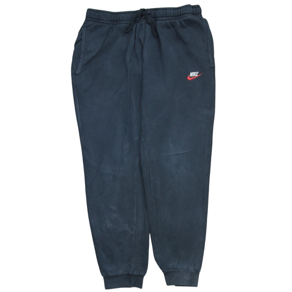 Nike Mens Joggers Black Fleece Sweatpants Embroidered Swoosh Cuffed Ankle M