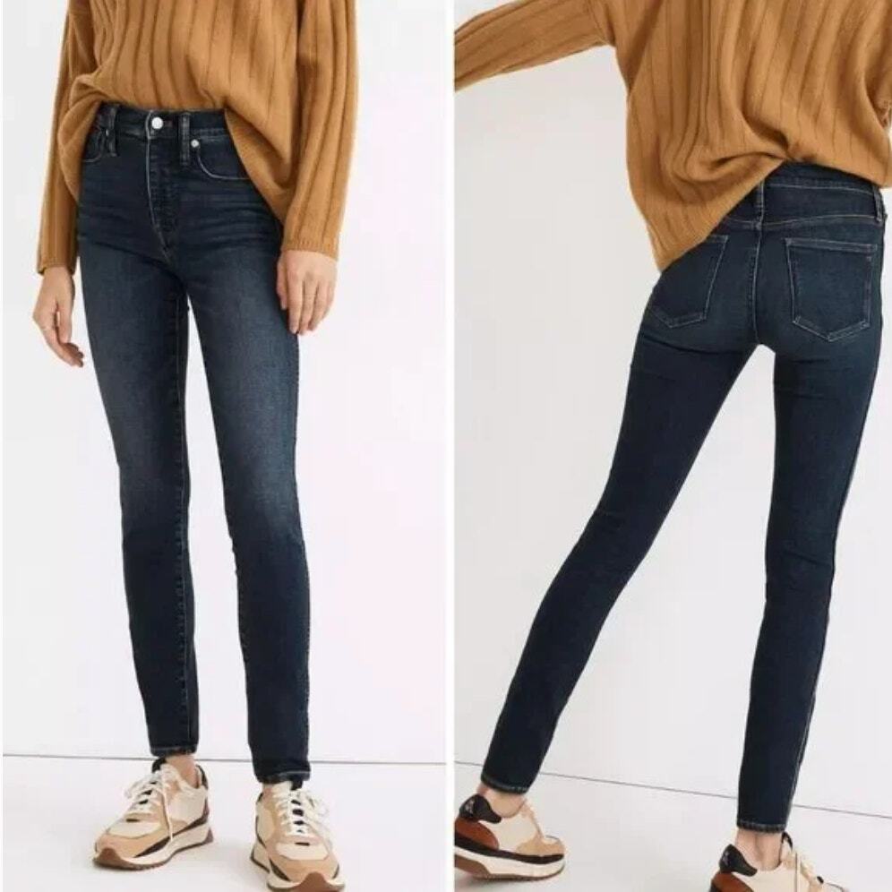 New Madewell 10 High-Rise Skinny Jeans Marengo Wash Size 26