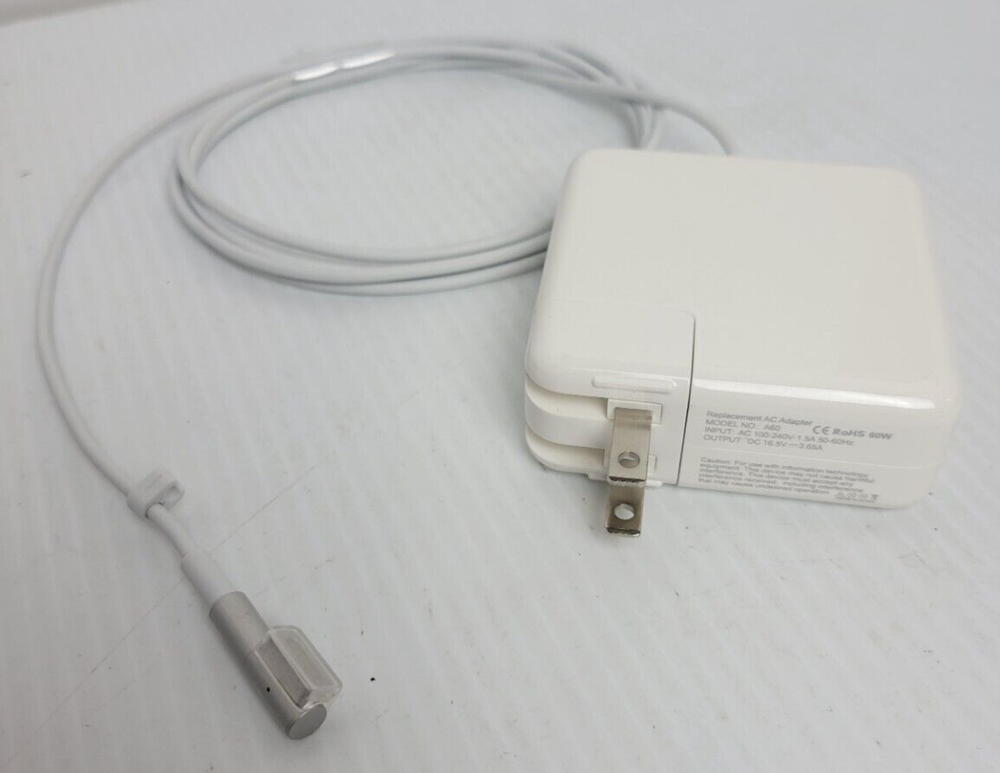 Model A60 Replacement AC Adapter for APPLE Macbook Pro - Fast L-Tip Power adapt.