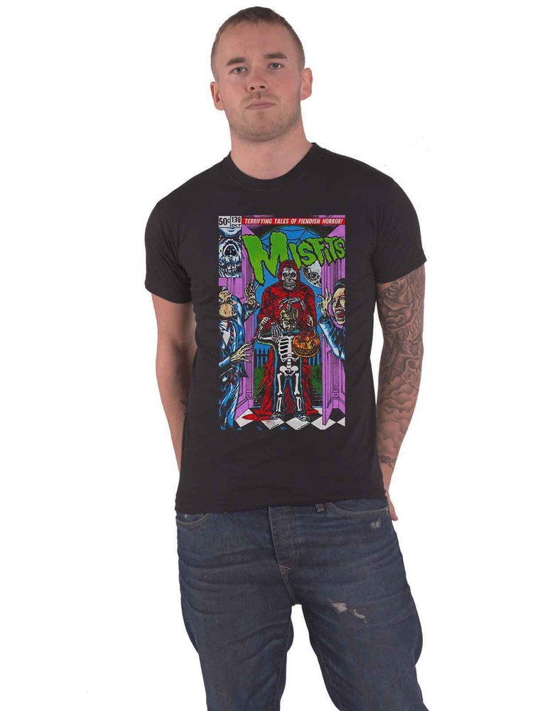 Misfits Trick or Treat Comic Cover Band Logo Official Men’s Black T-Shirt