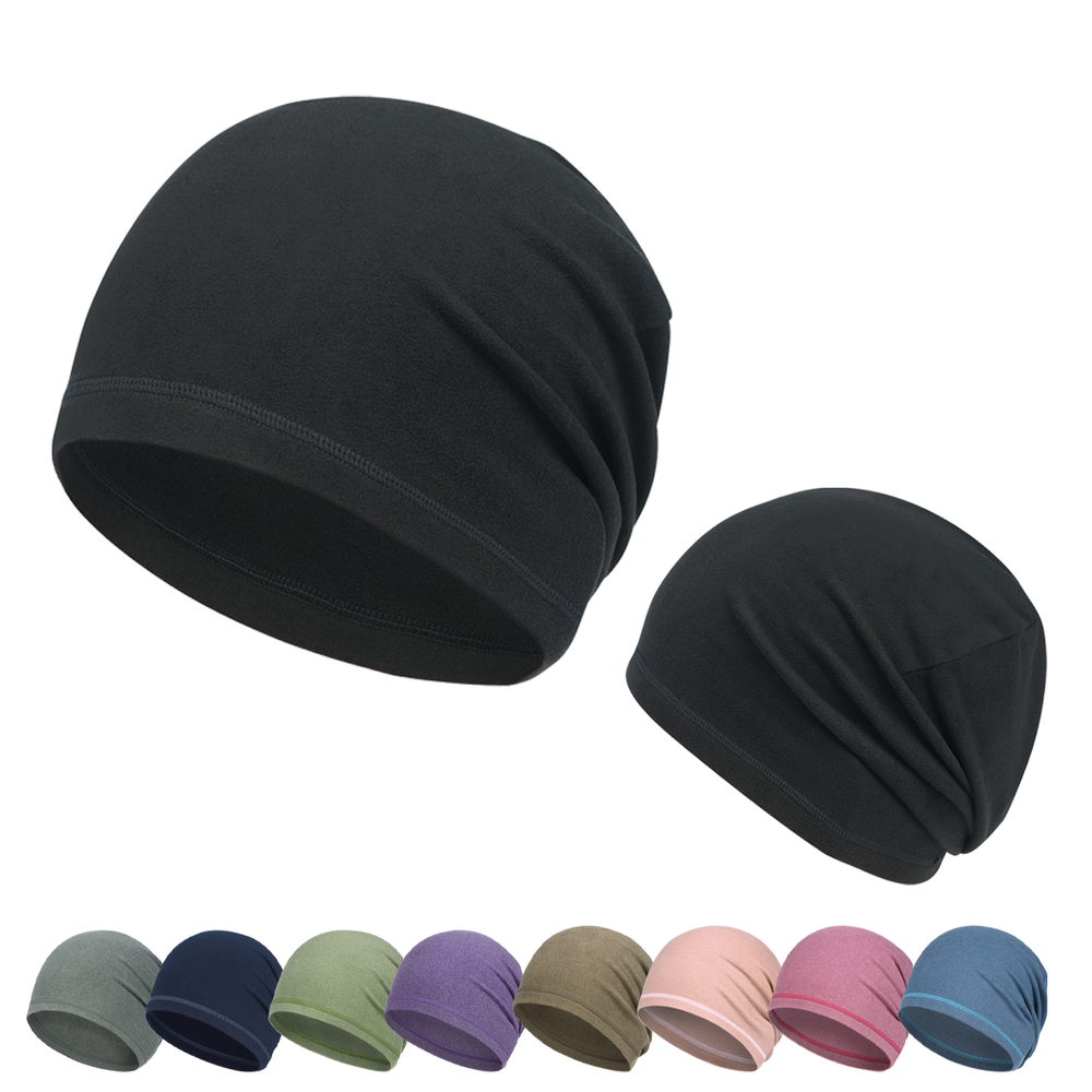 Thermal Fleece Windproof Ski Beanie Hat with Ear Cover Fits Under Helmets