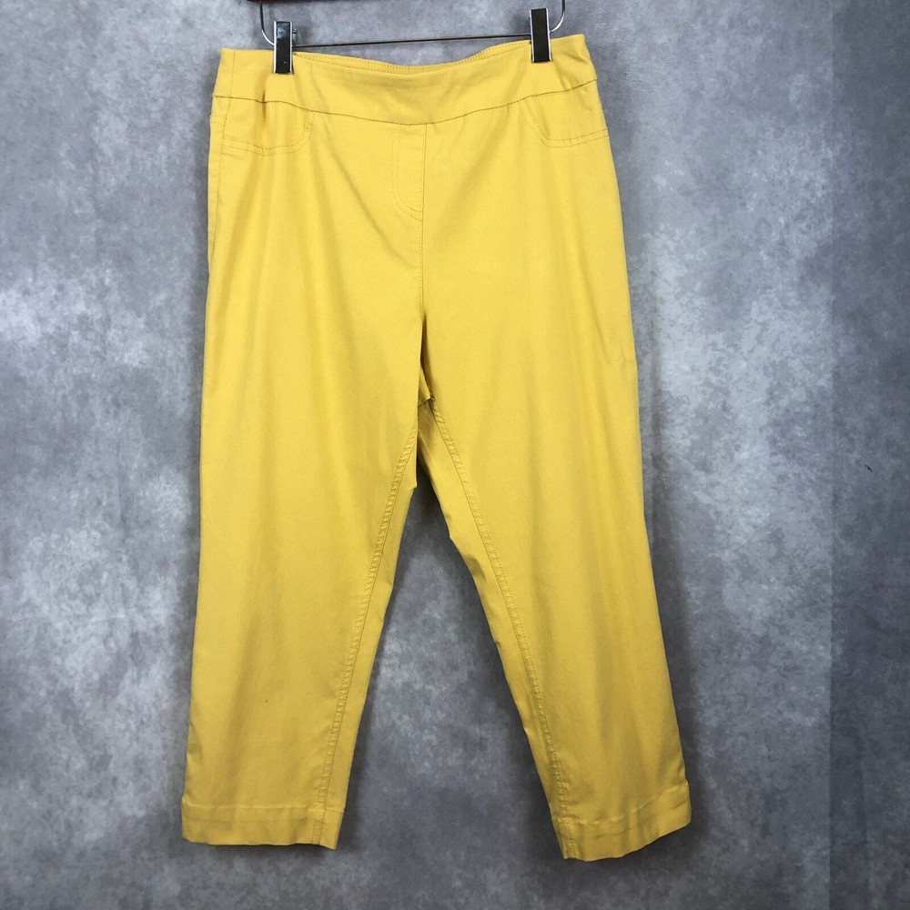 Soft Surroundings Pull-On Pants in Medium Petite Yellow Cottagecore Beachy Style