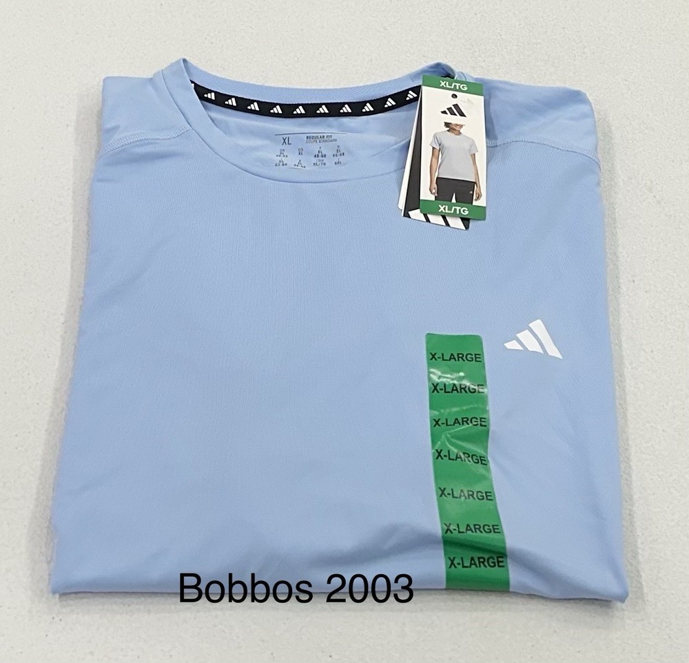 Adidas Women's Active Tee, Glow Blue, Size XL
