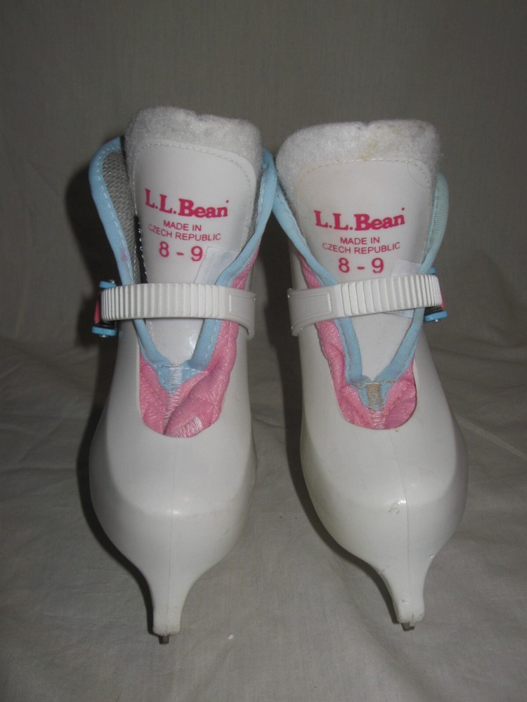 LL Bean Beginner Kids Training Skates Size 8  Size 9 measure 6 1/2