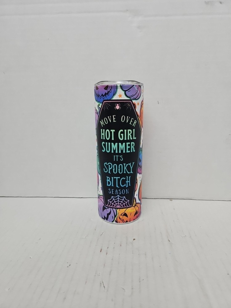 Bright Halloween Hot Girl Summer Spook 20oz Skinny Tumbler Travel Cup Insulated