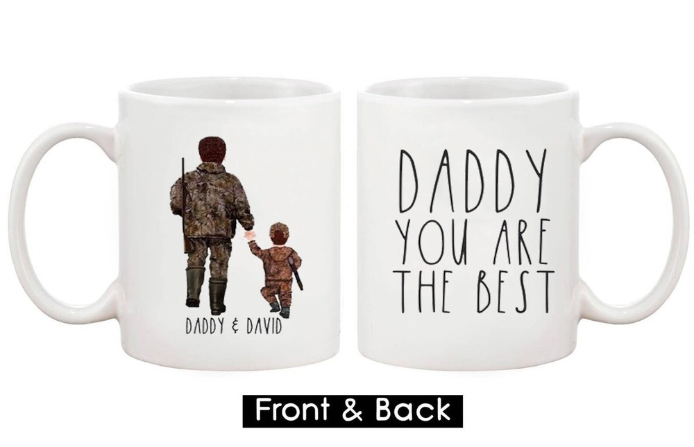 Custom Double Sided Mug Fathers Day Gift Fathers Day Gift For Dad Hunting Daddy