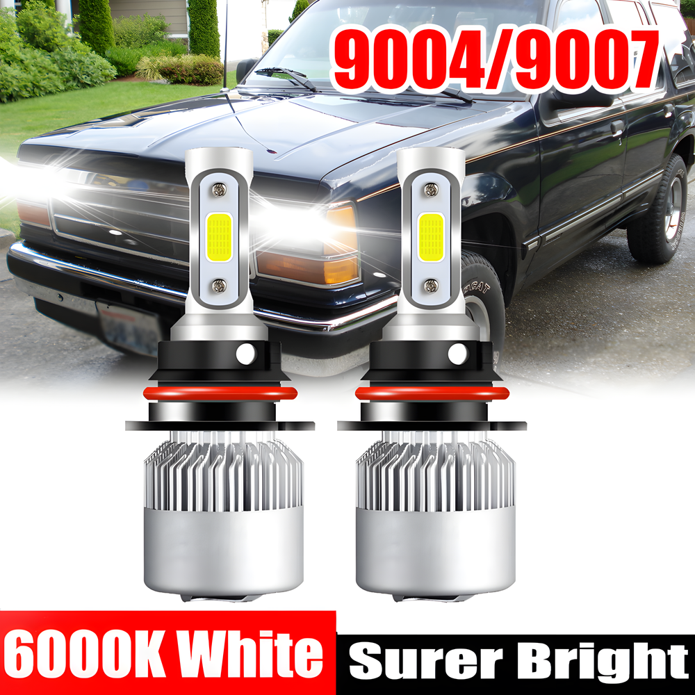 6000K 2PC 9004 LED Headlight High/Low Beam Bulbs Kit For Ford Explorer 1991-1994