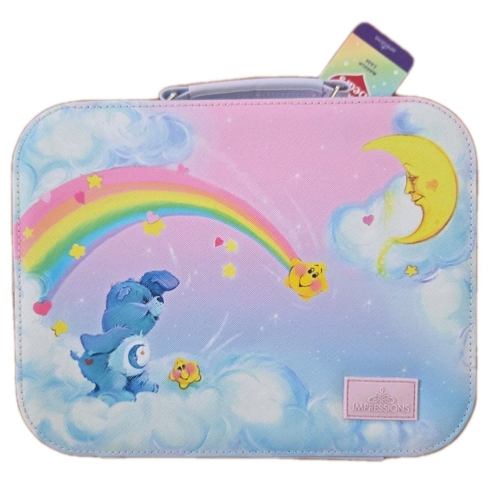NWT Care Bears x Impressions Carry Case Make Up Case Sections Inside~ADORABLE!!!