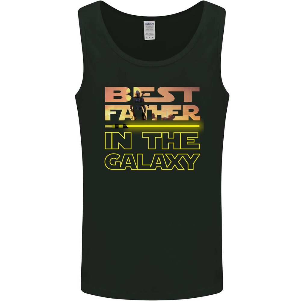 The Best Father in the Galaxy Fathers Day Mens Vest Tank Top