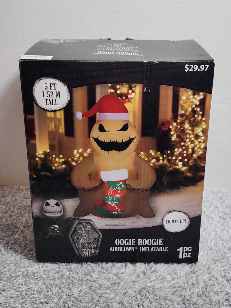 Nightmare Before Christmas 5ft LED Oogie Boogie Inflatable Stocking