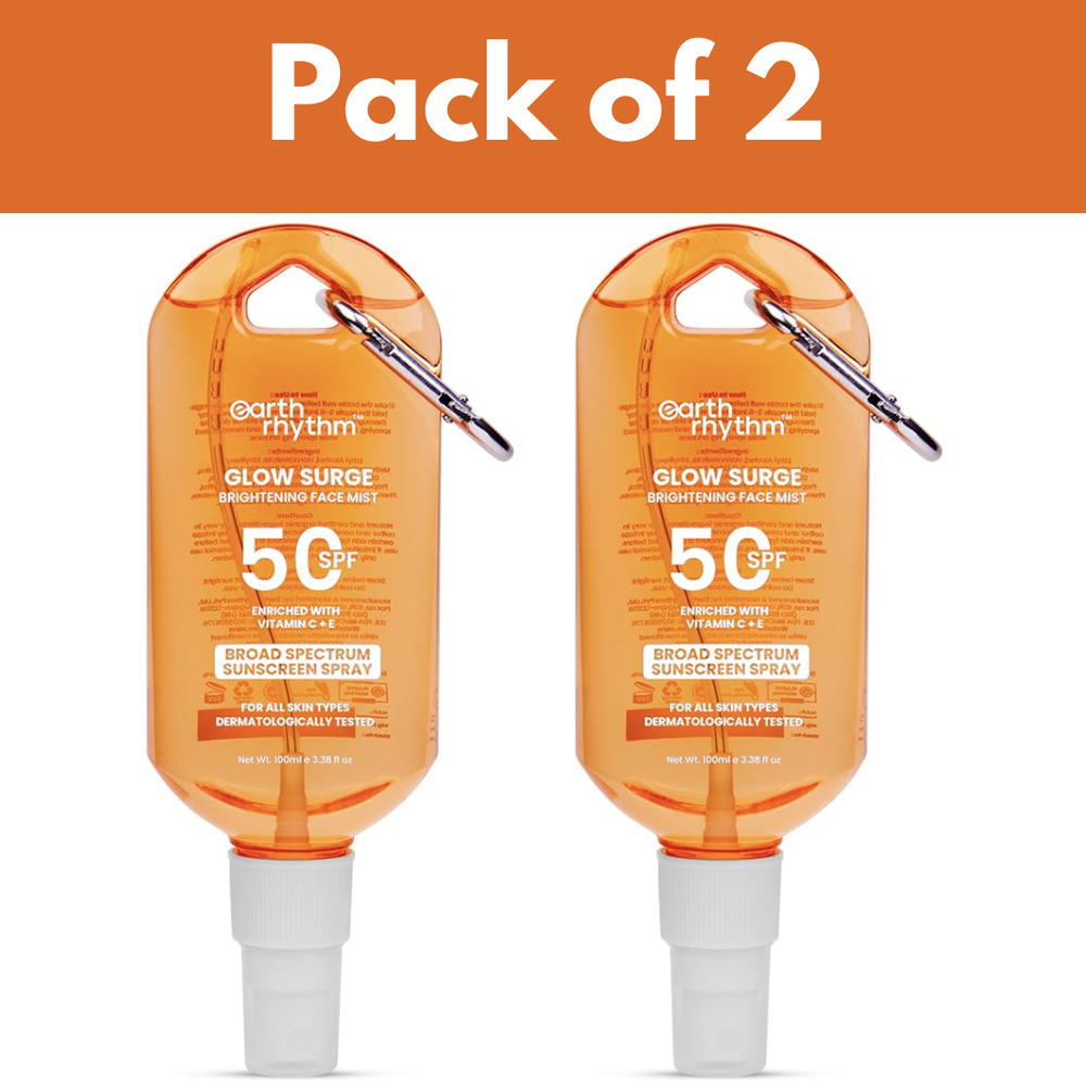 Earth Rhythm Glow Surge SPF 50 Sunscreen Spray – Broad Spectrum UVA Protection 100ml