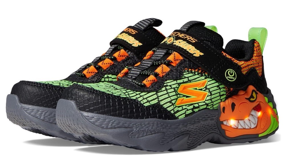 Sketchers Boy's Shoes Kids Sport Lighted-Dino-Lights  (Little Kid/Big Kid) GUC