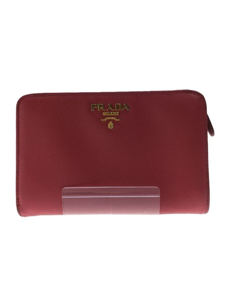 Prada Pink Solid Leather Wallet for Women