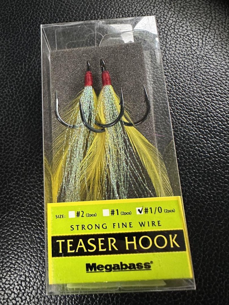 Fishing Lure Megabass Teaser Hook 1/0 Chart Color