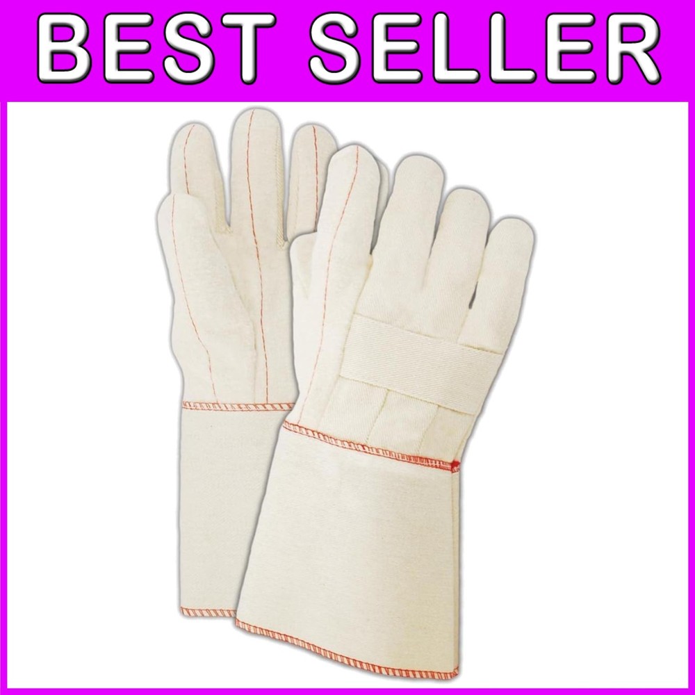 Cotton Canvas Hot Mill Gloves, 20 oz., Men's Large, 12 Pair