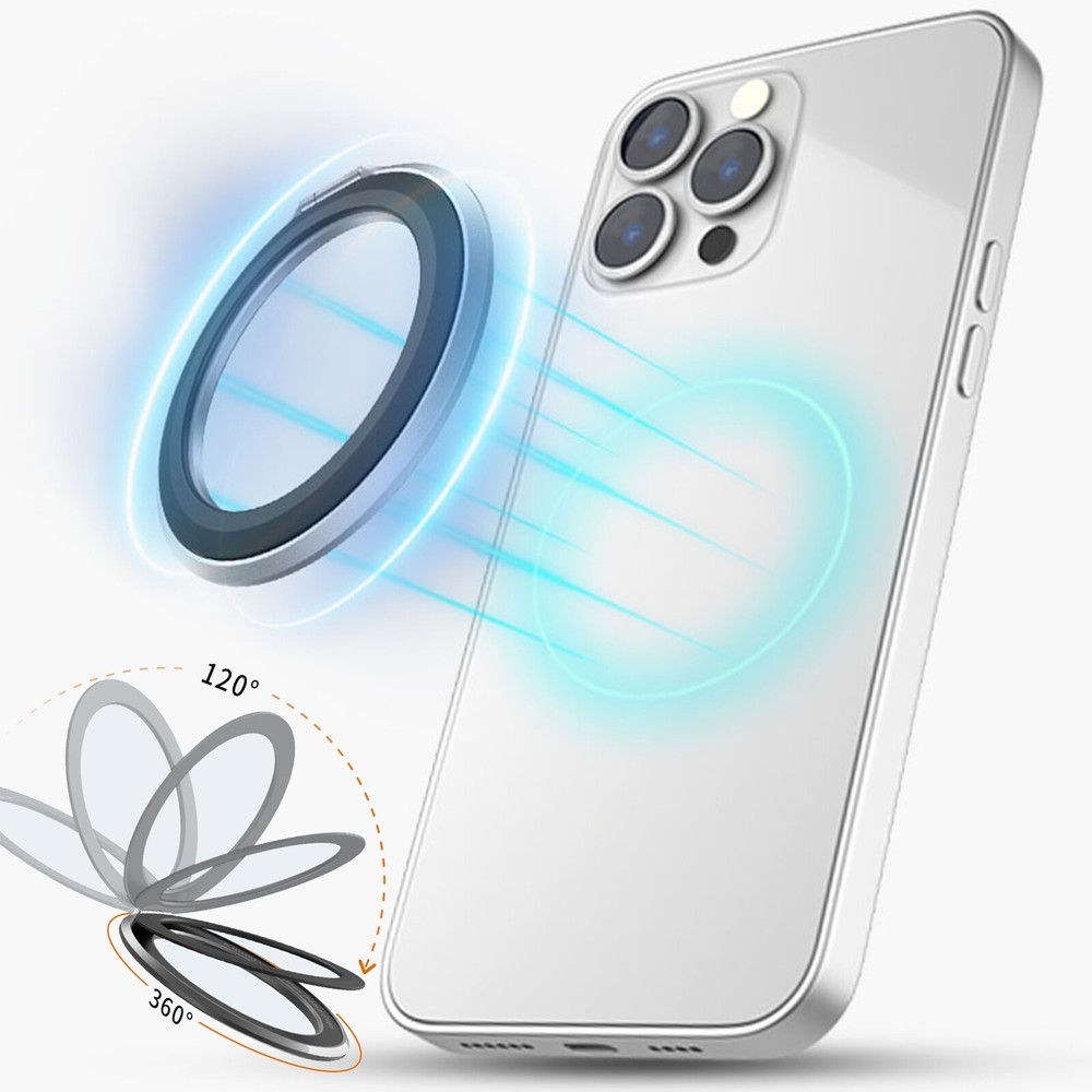 Ring Stand 360° Rotating Magnetic Finger Ring Holder For Cell Phone Car Mount