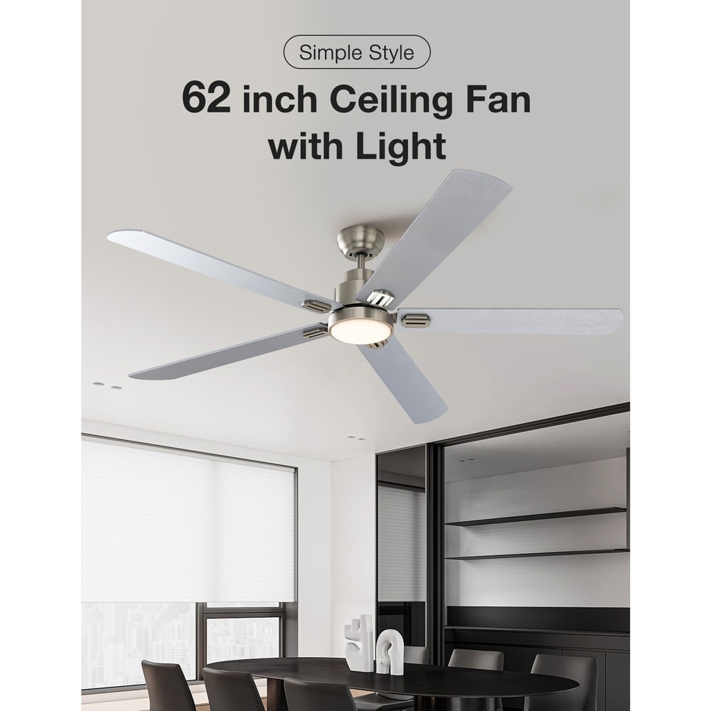 52/62inch Ceiling Fan With Light and Remote Control