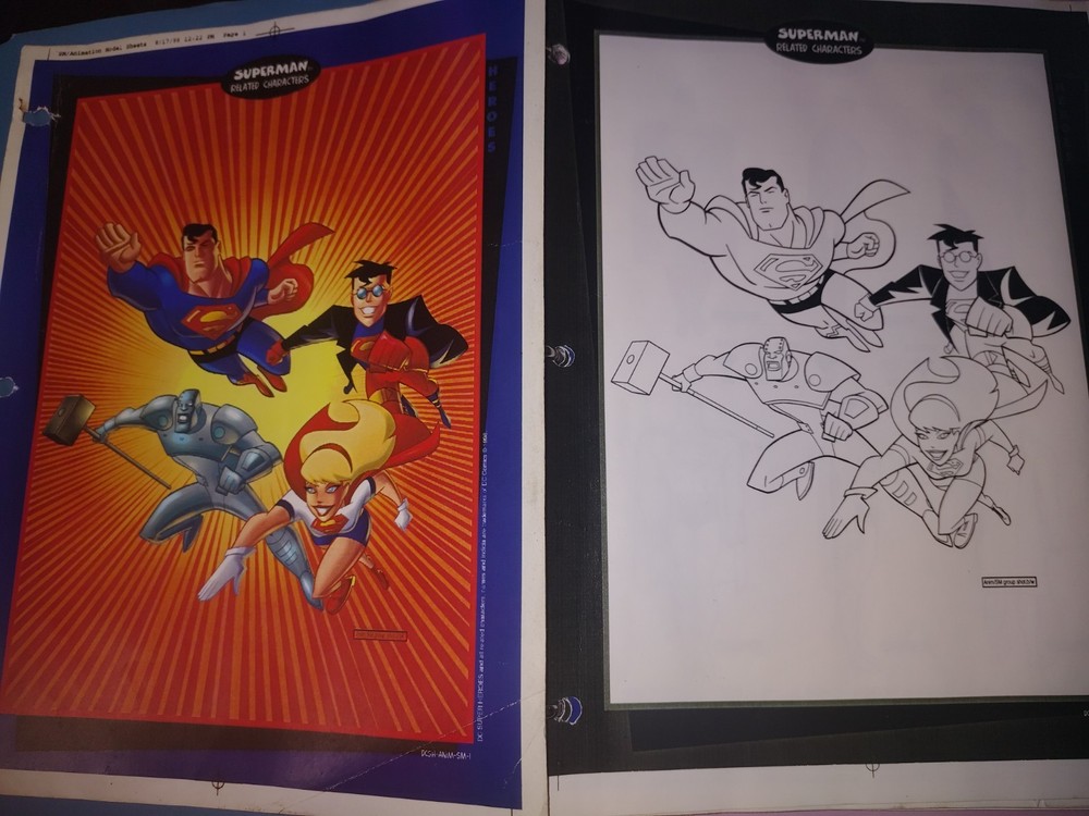 Batman And Superman Animated Series Original Model Sheets And Action Sheets