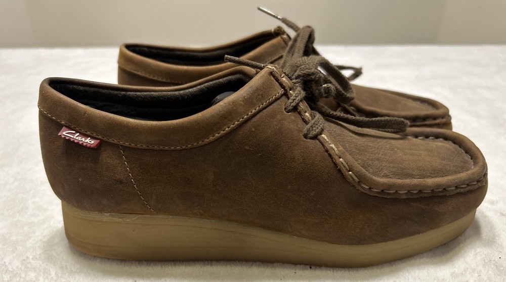 Clarks Original Wallabee Shoes Women's Size 7 Brown Ankle Chukka Lace Up