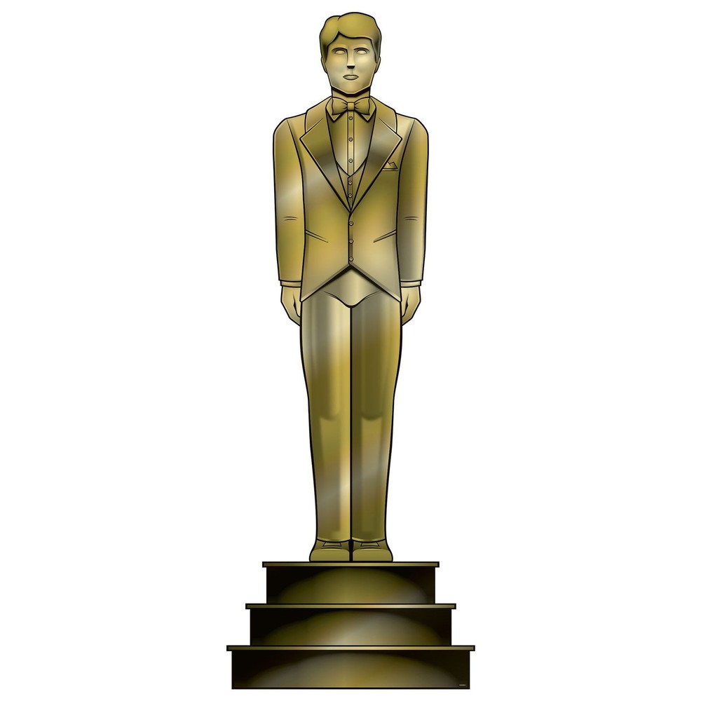 Red Carpet Male Statuette Stand-Up for Prom Decorations