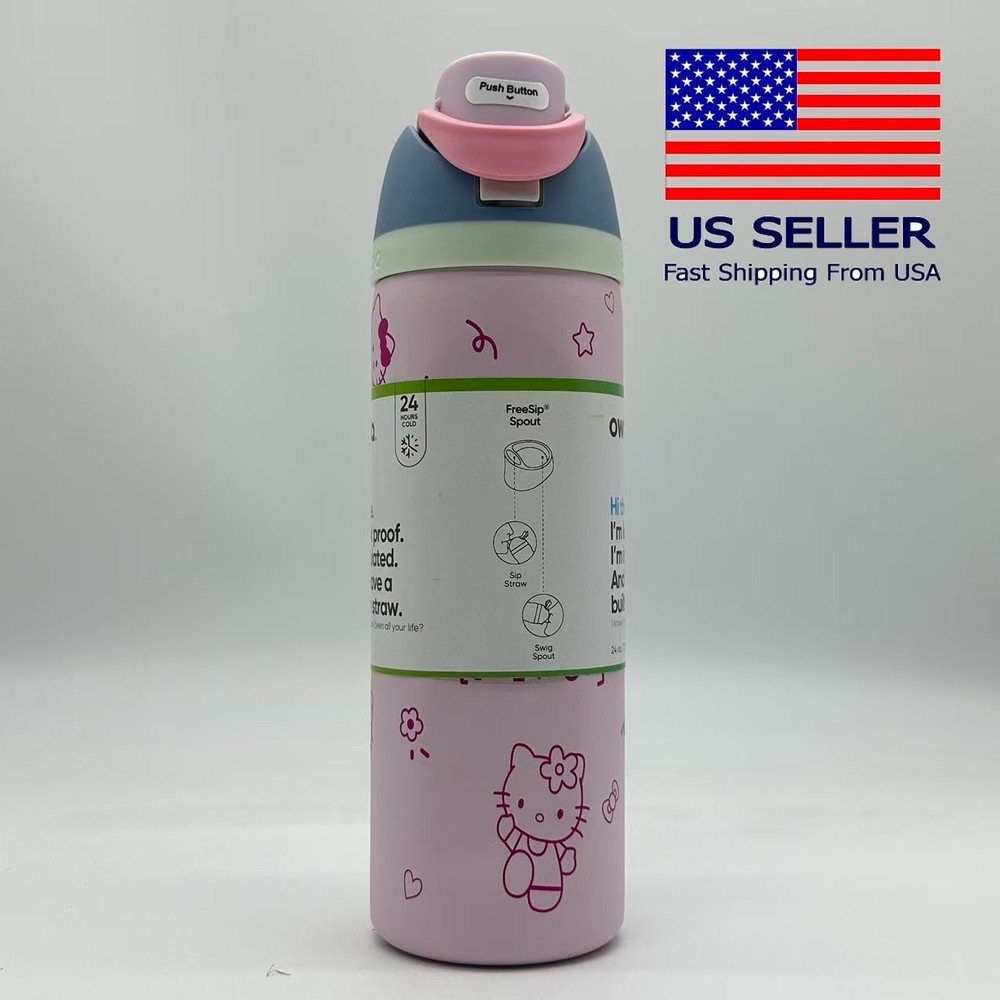 Owala FreeSip 24 oz  Light pink KT Water Bottle US Shipping