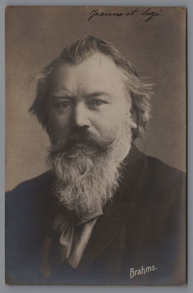 Hamburg Germany Johannes Brahms Portrait Romantic Era Composer Pianist RPPC F1