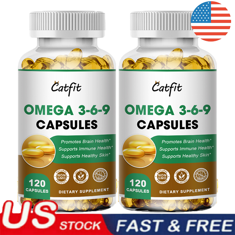 28120 Omega-3-6-9 Fish Oil 500mg Capsules for Heart & Brain Health Support